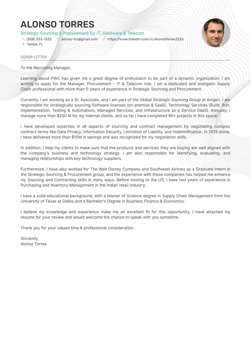 Professional CV & Cover Letter